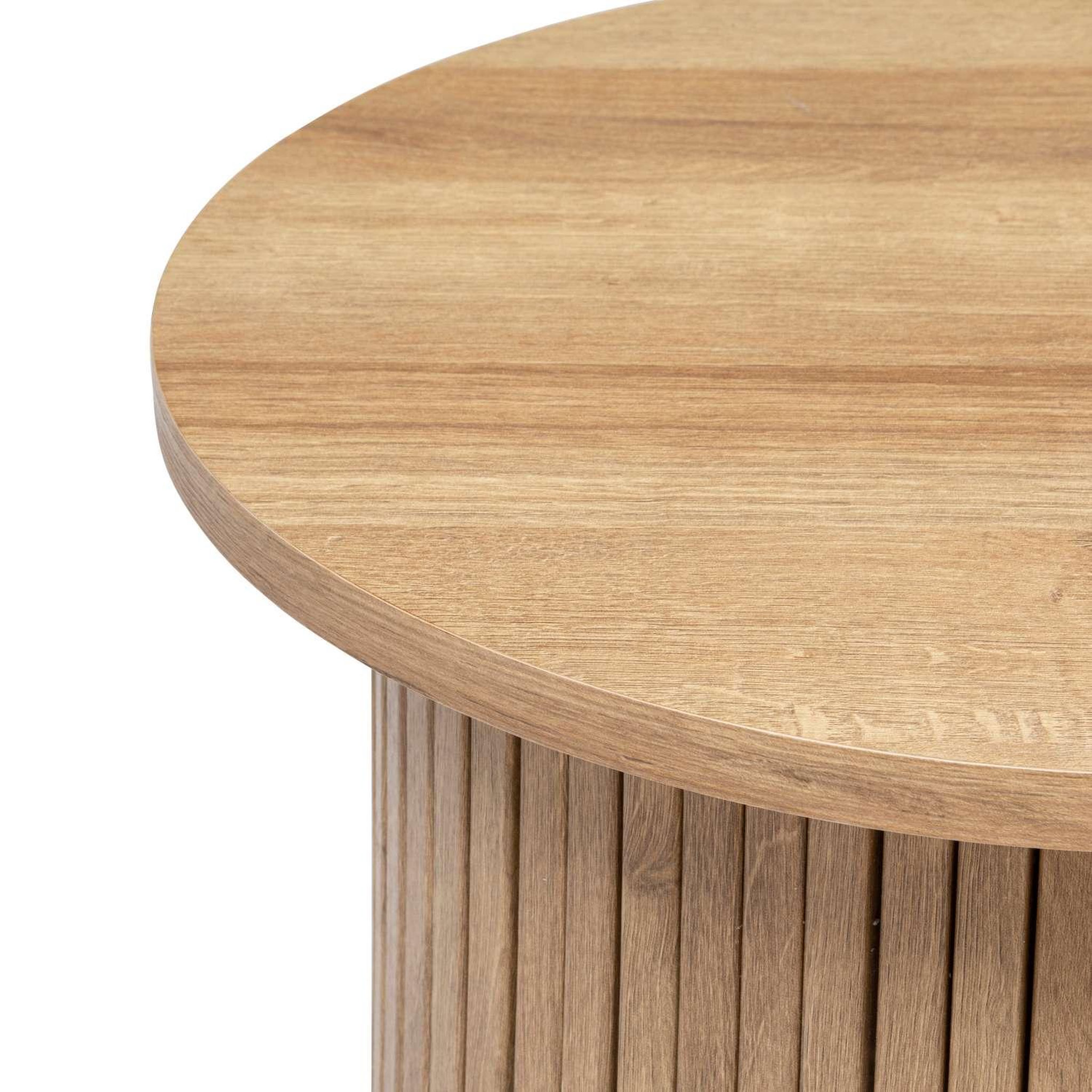 Voir la diapositive 4 : ATMOSPHERA Table à café colva en bois diam 45 cm - marron