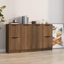 Voir la diapositive 1 : VIDAXL Buffets 3 pcs Chene marron Bois d'ingenierie