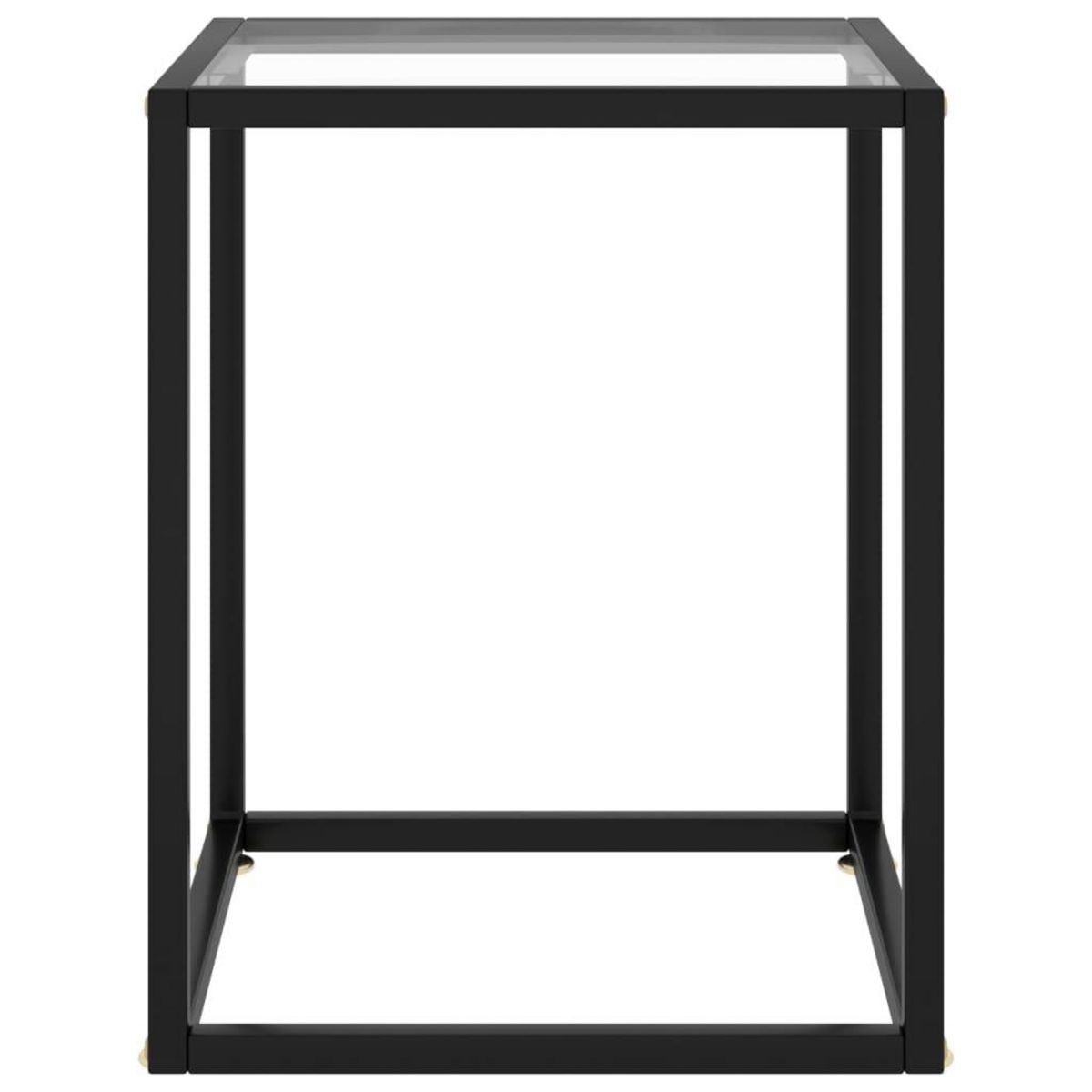 VIDAXL Table basse Noir avec verre trempe 40x40x50 cm