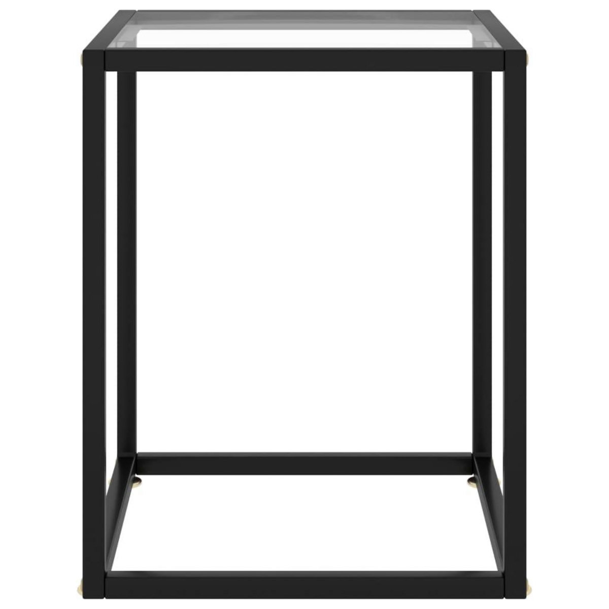 VIDAXL Table basse Noir avec verre trempe 40x40x50 cm