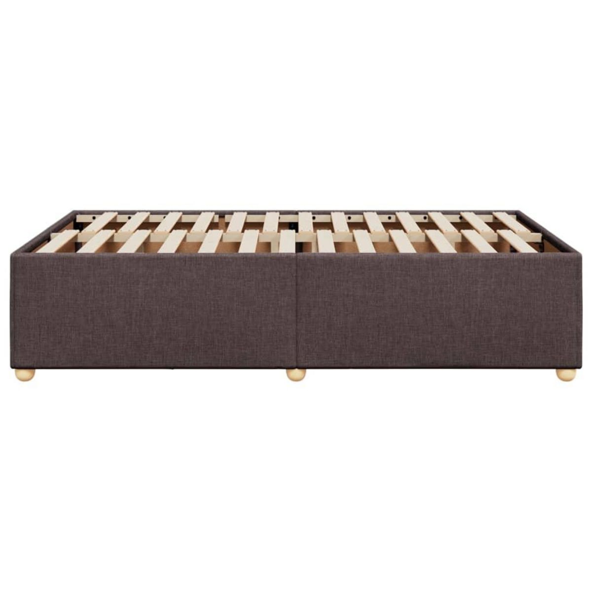 VIDAXL Cadre de lit sans matelas marron fonce 120x200 cm tissu