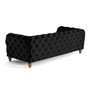 Voir la diapositive 6 : LISA DESIGN Walter - canapé 3 places chesterfield en velours - pieds bois