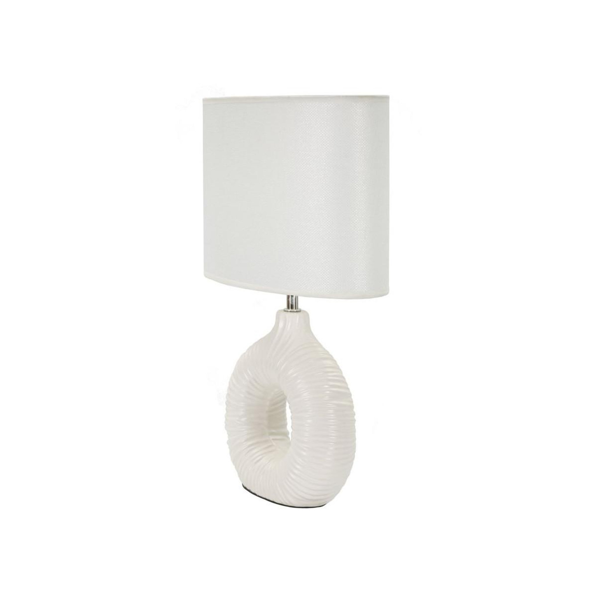 Voir la diapositive 2 : Paris Prix Lampe à poser en céramique  seta  43cm blanc