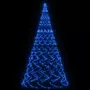 VIDAXL Sapin de Noël sur mat de drapeau 3000 LED Bleues 800 cm
