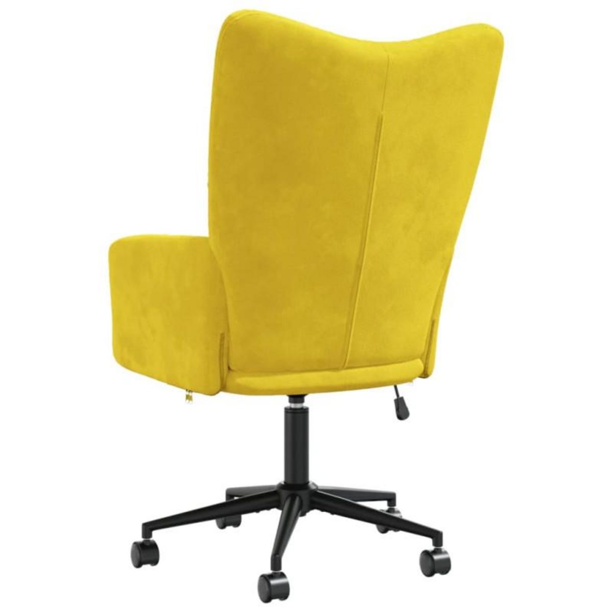 VIDAXL Chaise de relaxation Jaune moutarde Velours