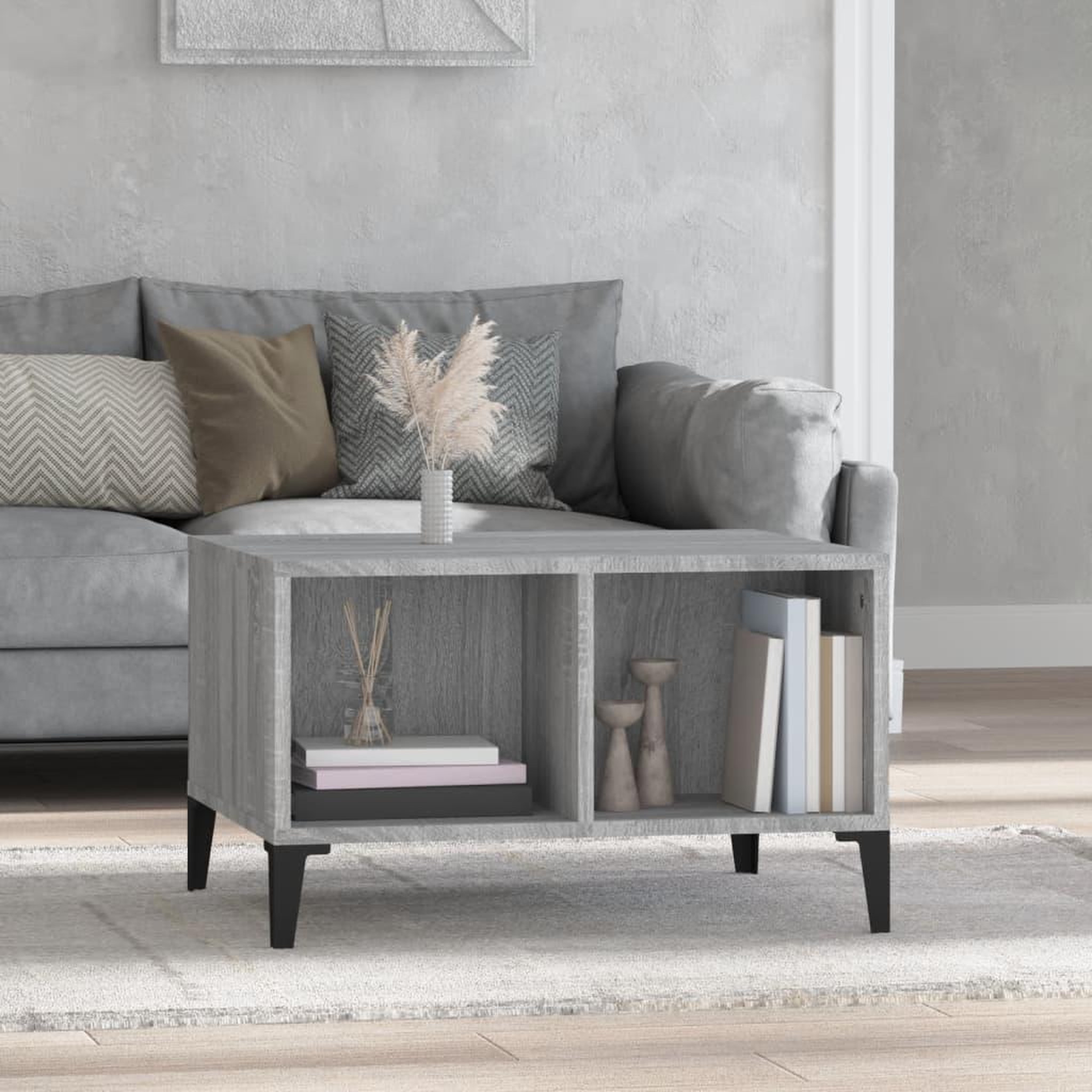 Voir la diapositive 1 : VIDAXL Table basse Sonoma gris 60x50x36,5 cm Bois d'ingenierie