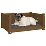 Voir la diapositive 4 : VIDAXL Lit pour chien Marron miel 65,5x50,5x28 cm Bois de pin solide