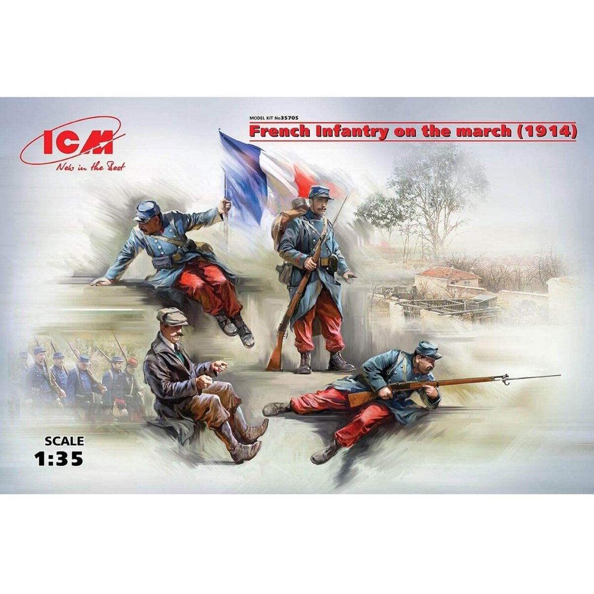 ICM Figurines : Infanterie française en marche (1914)