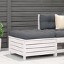 Voir la diapositive 1 : VIDAXL Repose-pied de jardin blanc 62x63,5x32 cm bois de pin massif