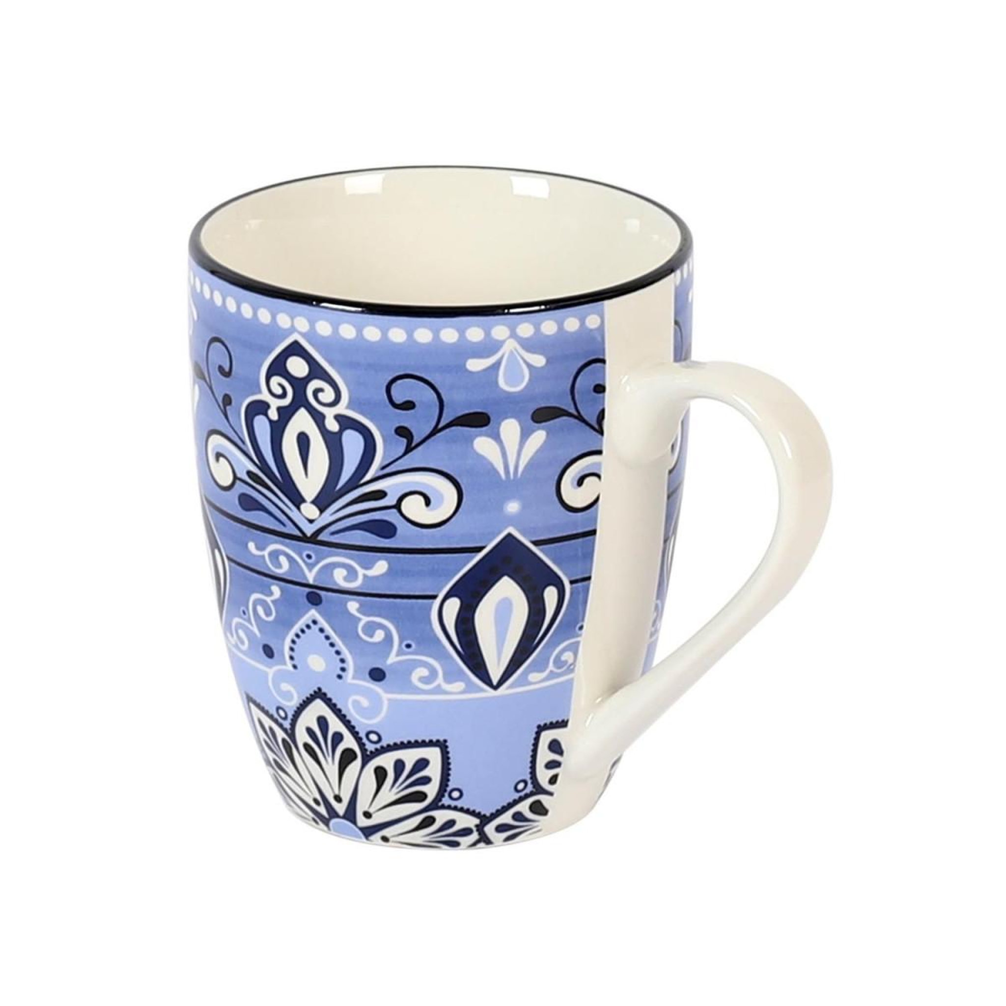 Voir la diapositive 3 : The Home Deco Factory Lot de 6 mugs en porcelaine  jaipur  30cl bleu