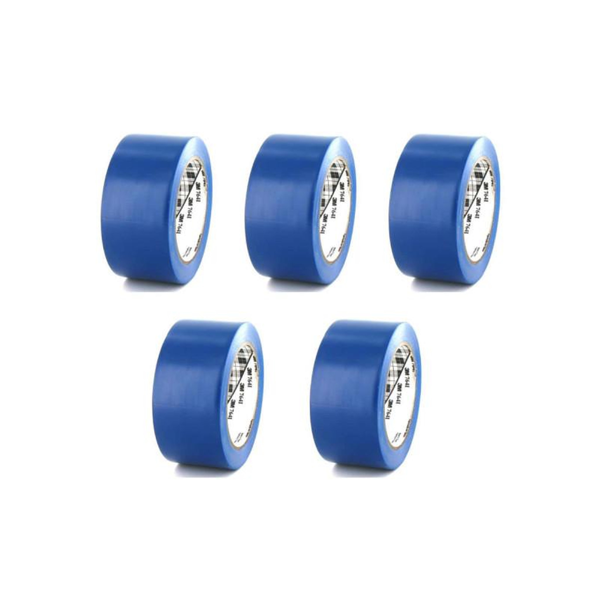 3M Lot de 5 rubans adhésifs vinyle 3m - bleu - 50mm - 764b-50