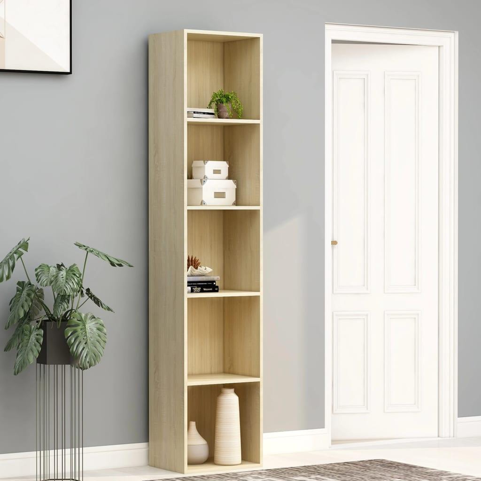 Voir la diapositive 1 : VIDAXL Bibliotheque Chene sonoma 40x30x189 cm Bois d'ingenierie