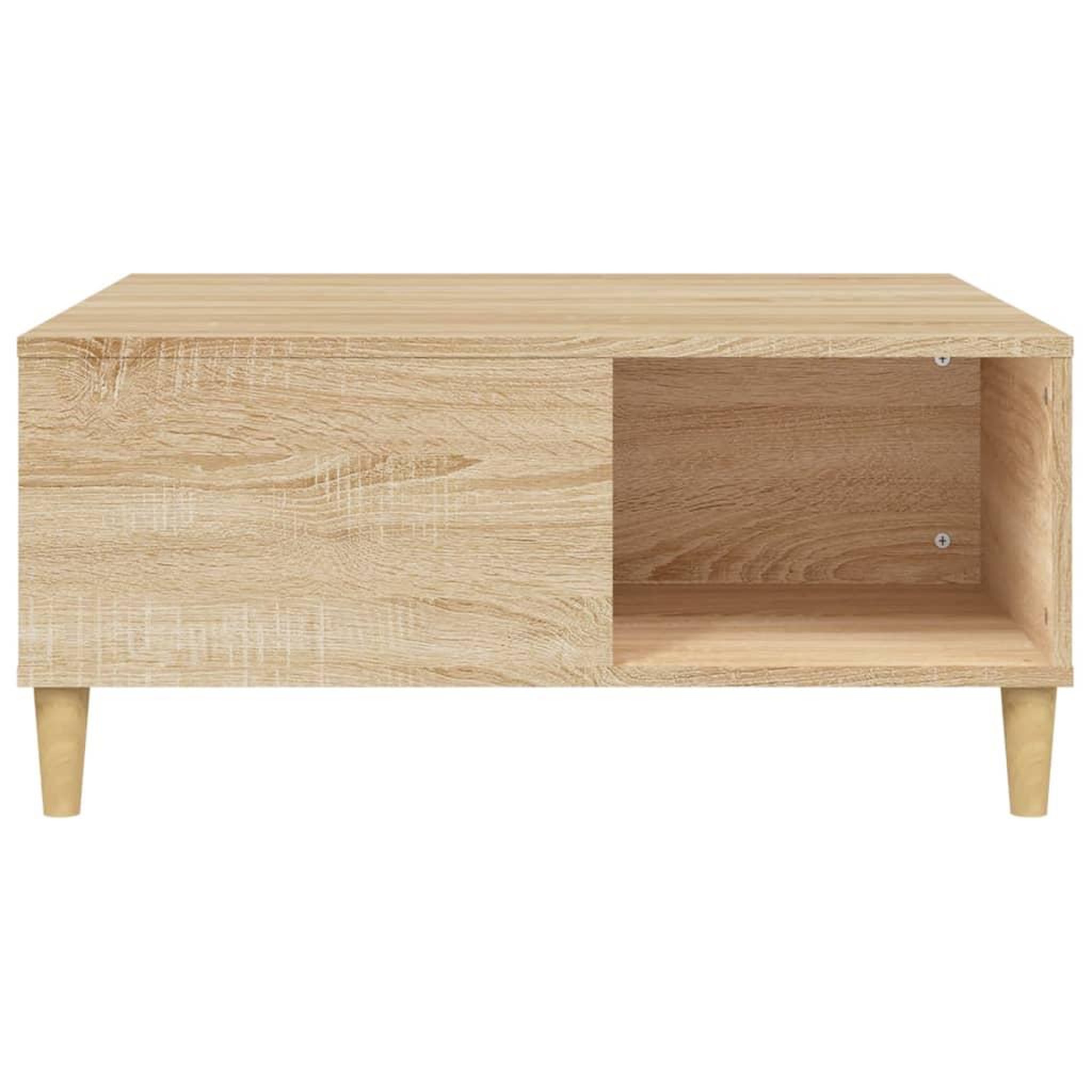 Voir la diapositive 5 : VIDAXL Table basse chene sonoma 80x80x36,5 cm bois d'ingenierie