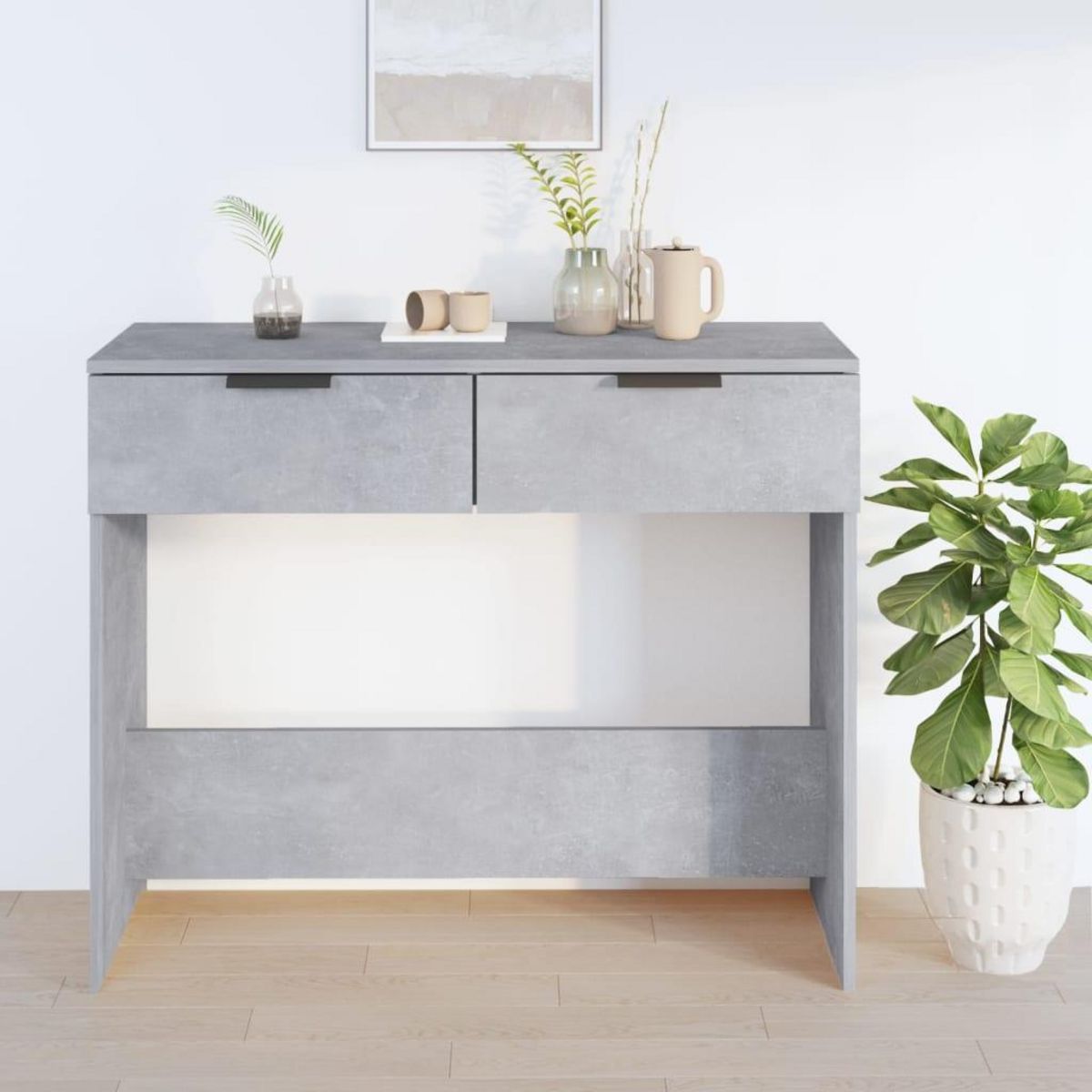 VIDAXL Table console Gris beton 90x36x75 cm Bois d'ingenierie