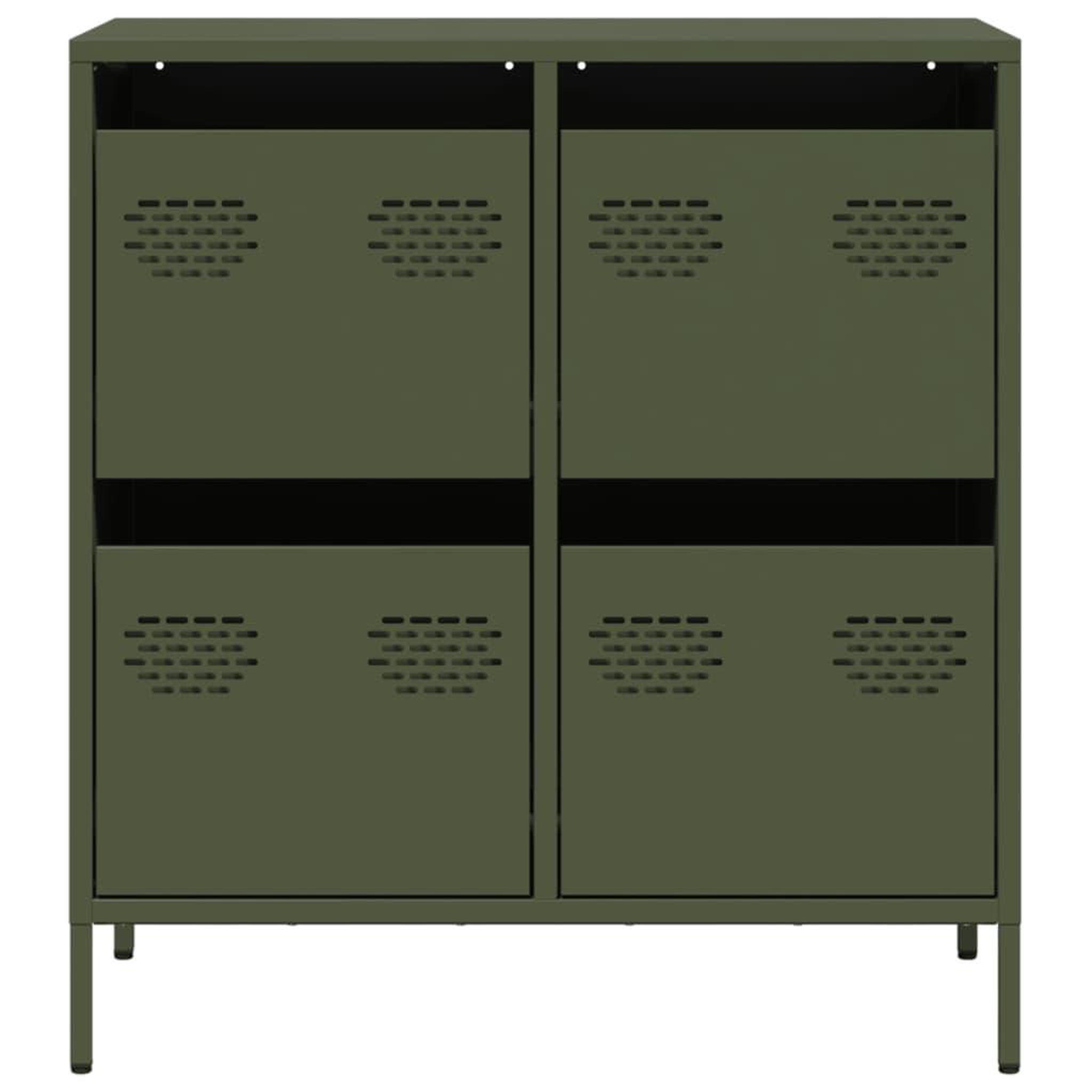 Voir la diapositive 5 : VIDAXL Buffet vert olive 68x39x73,5 cm acier lamine a froid