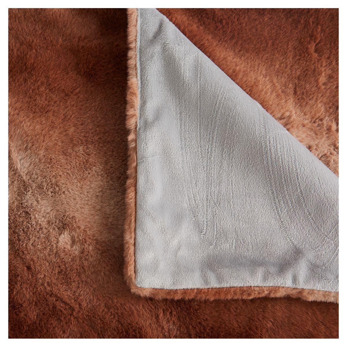 ACTUEL Plaid fantaisie effet fausse fourrure en polyester 500g/m² 