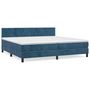 Voir la diapositive 2 : VIDAXL Sommier a lattes de lit et matelas Bleu fonce 200x200cm Velours