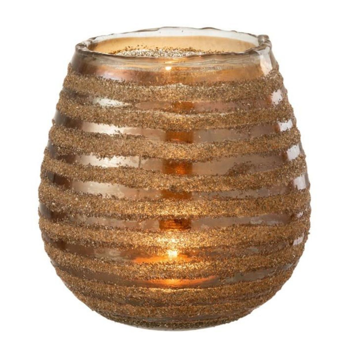 Paris Prix Photophore Design  Safari Lignes  18cm Marron