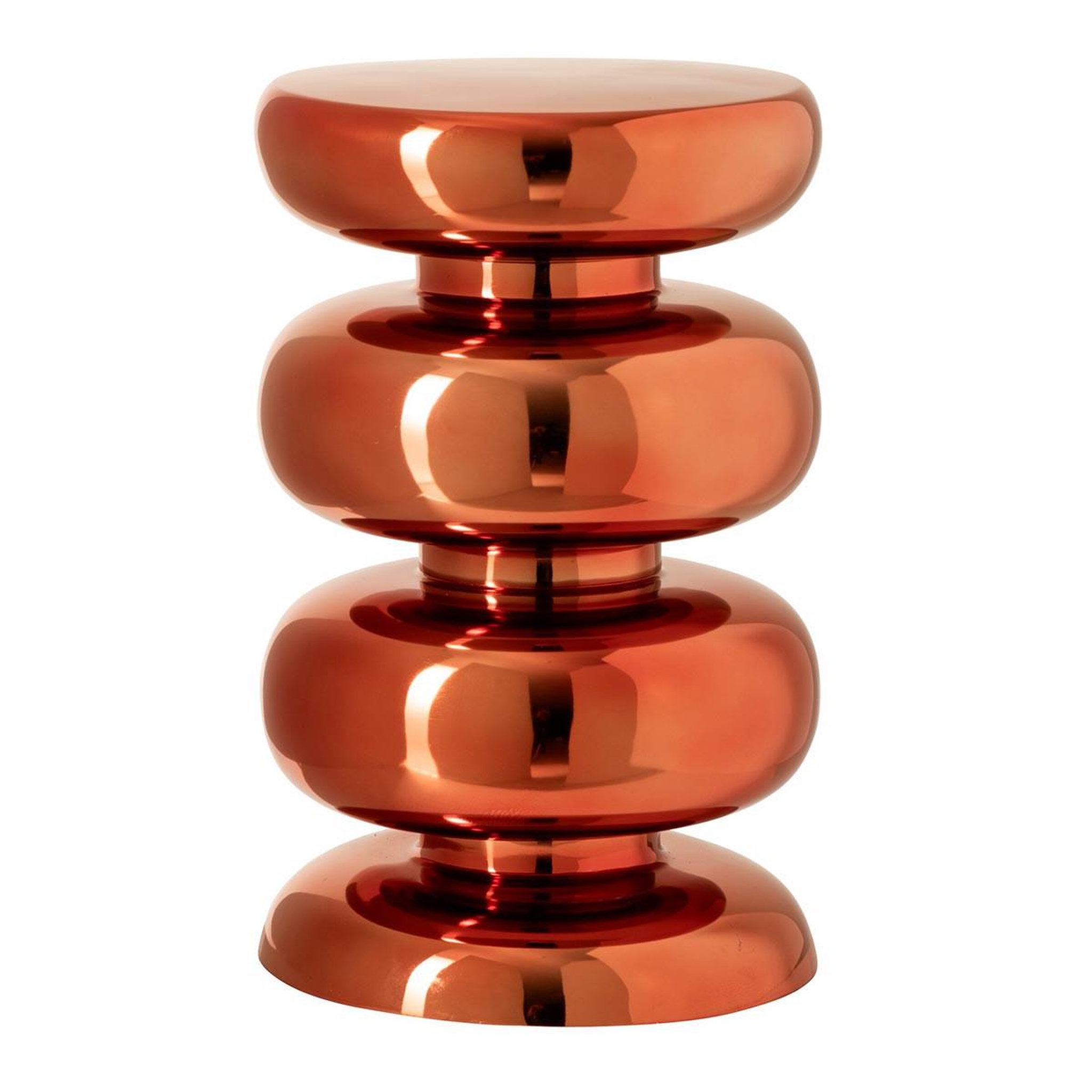 J-LINE Tabouret Brillant Design  Tilde  47cm Orange