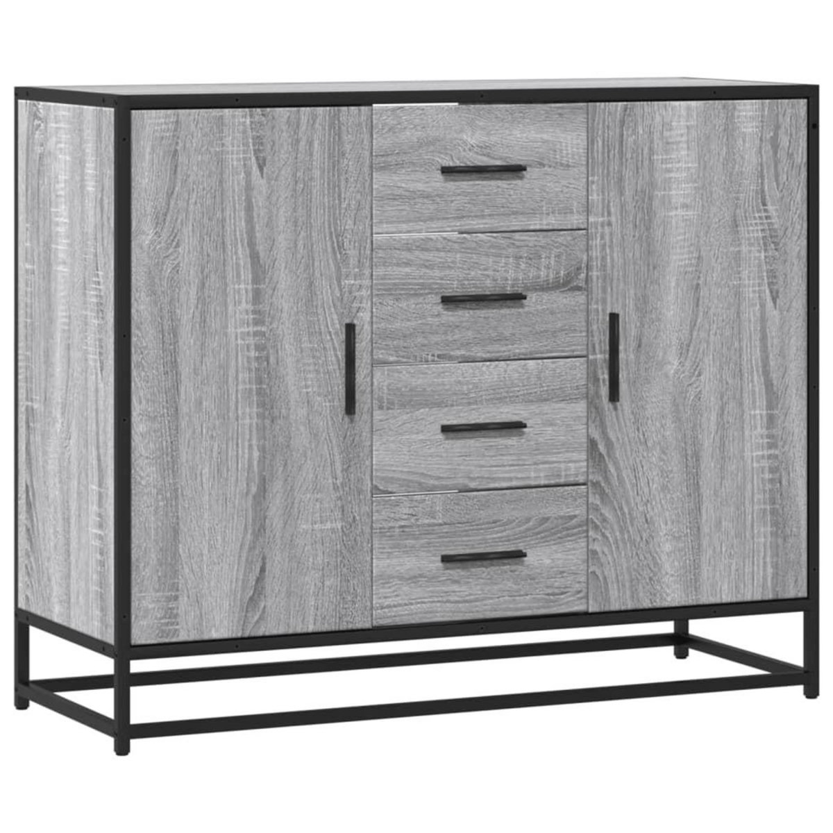 VIDAXL Buffet sonoma gris 92x35x76 cm bois d'ingenierie