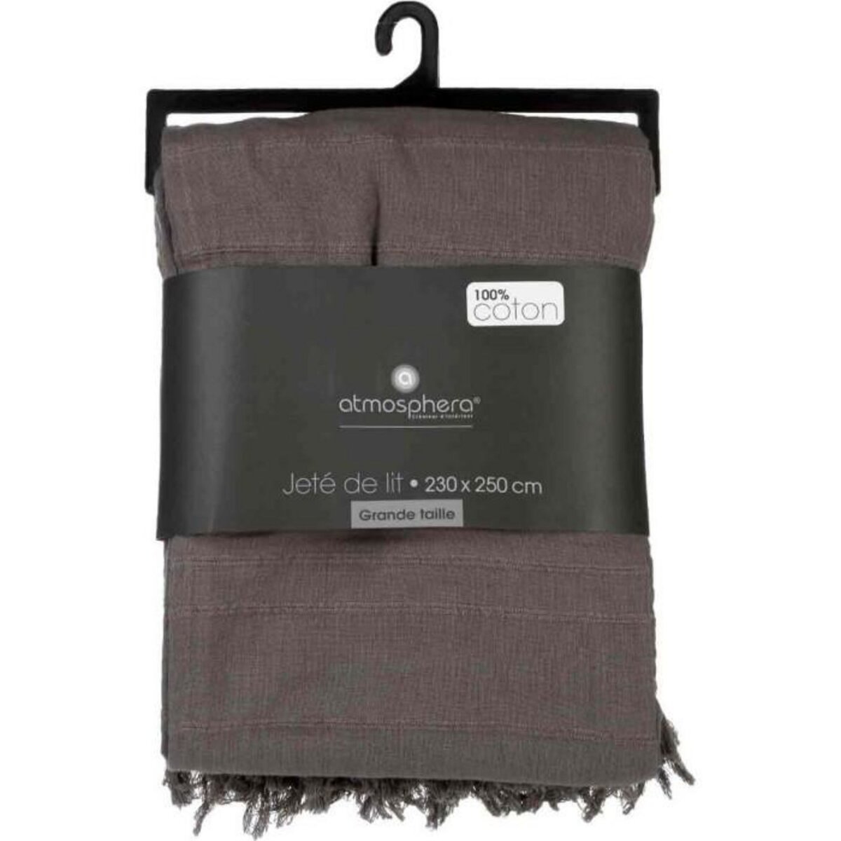 ATMOSPHERA Jeté de Lit  Anjali  230x250cm Gris