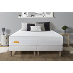 SEPTNUITS Matelas+ double sommiers Memo Bio Mousse à mémoire de forme 5 zones de confort Maxi épaisseur Déhoussable. Coloris disponibles : Blanc