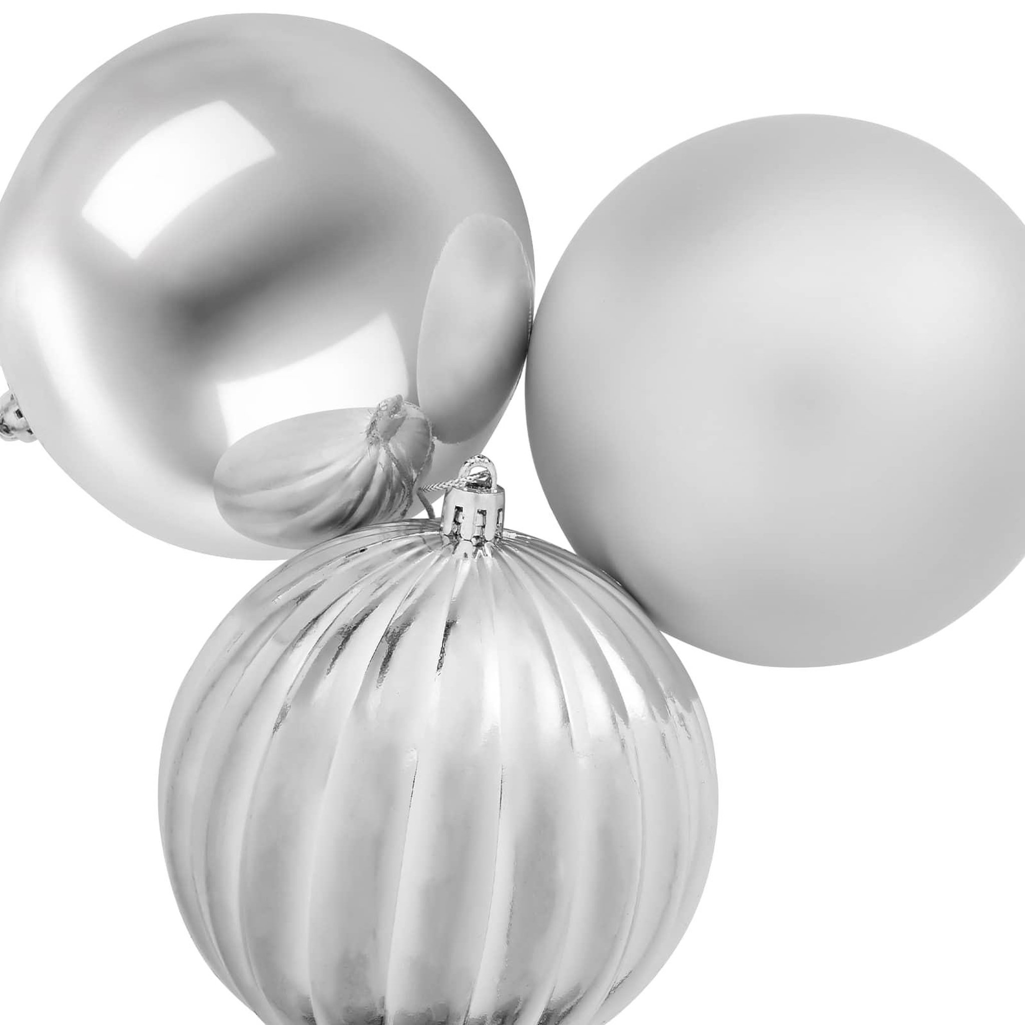 Voir la diapositive 5 : VIDAXL Ensemble de boules de Noël XL 9 pc Argente Diam. 15 cm