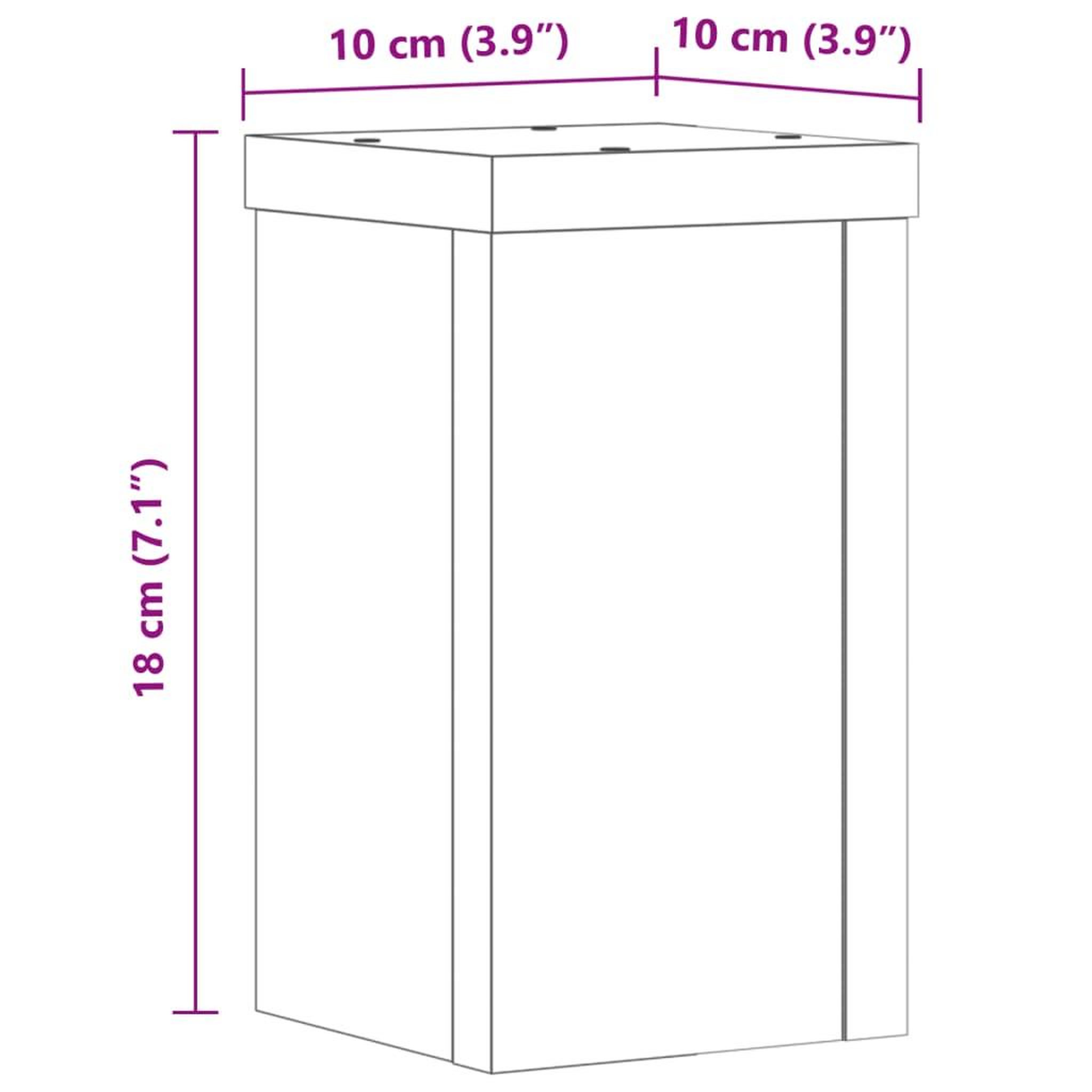 Voir la diapositive 6 : VIDAXL Supports pour plantes 2 pcs chene marron bois d'ingenierie
