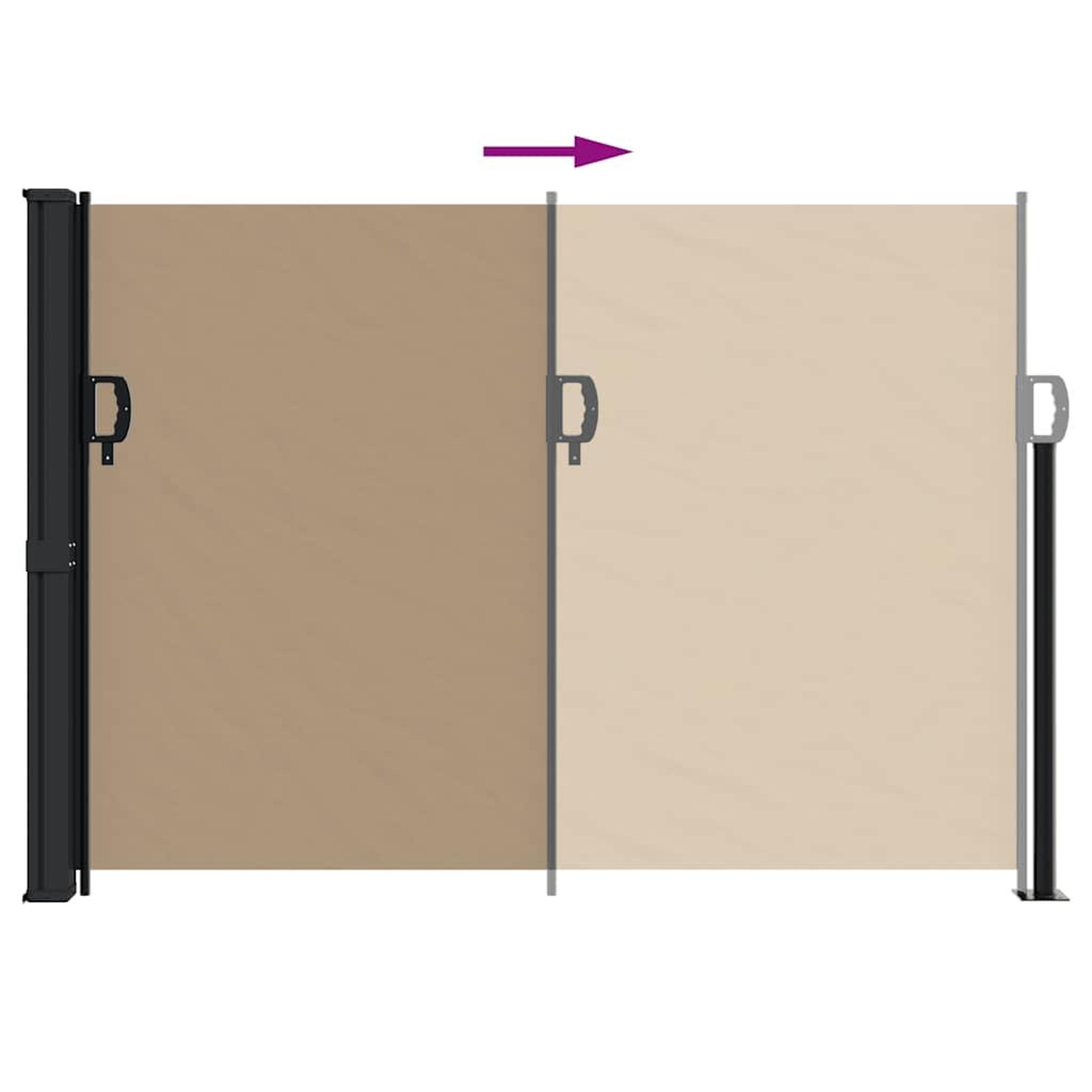 Voir la diapositive 5 : VIDAXL Auvent lateral retractable taupe 140x600 cm