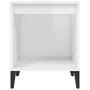 VIDAXL Tables de chevet 2 pcs Blanc brillant 40x35x50 cm