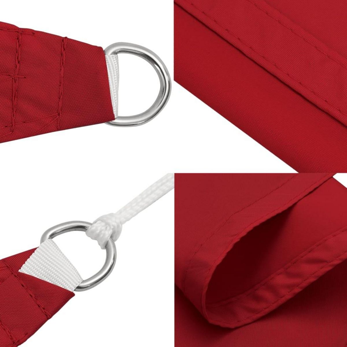 VIDAXL Voile de parasol tissu oxford rectangulaire 2x5 m rouge