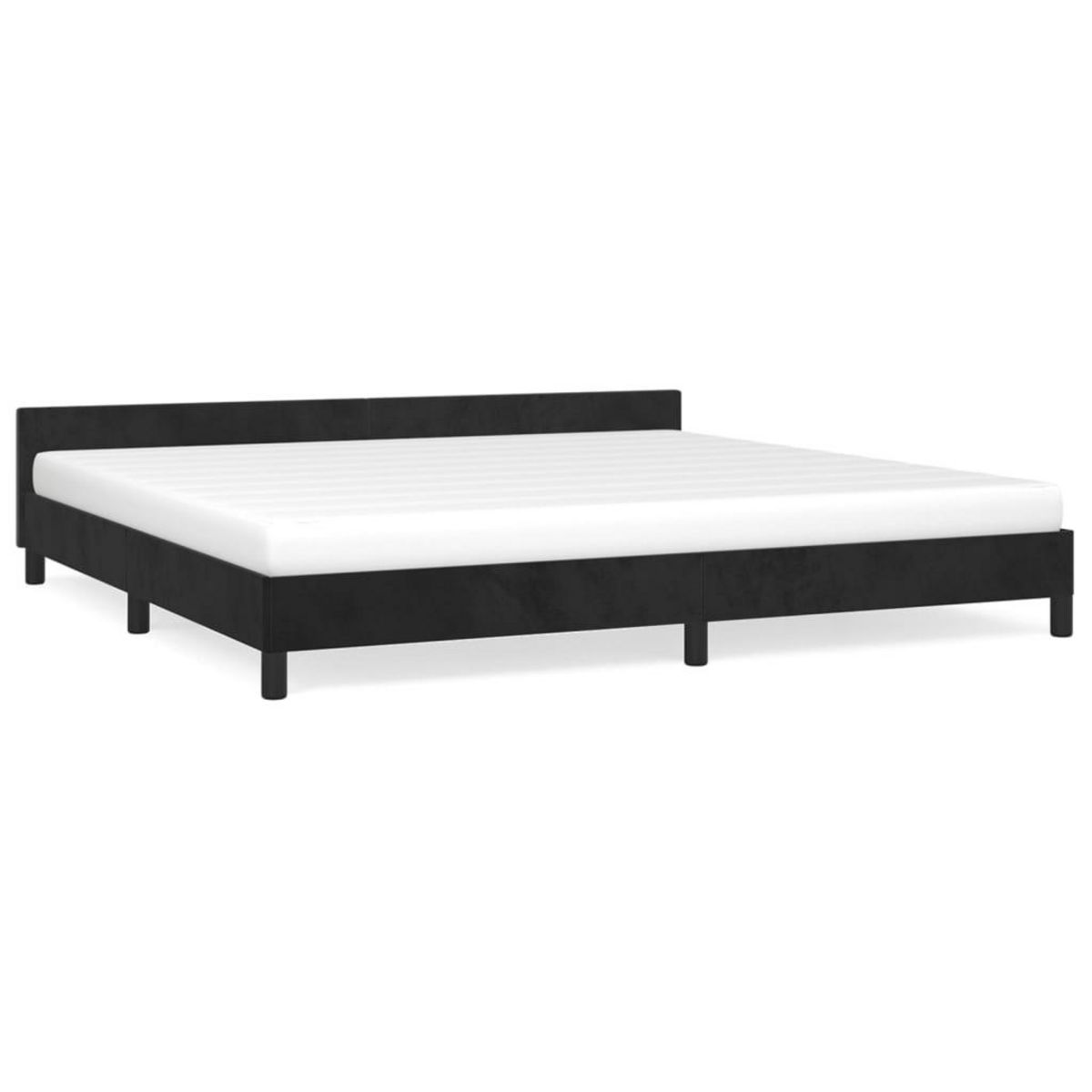 VIDAXL Cadre de lit sans matelas noir 200x200 cm velours
