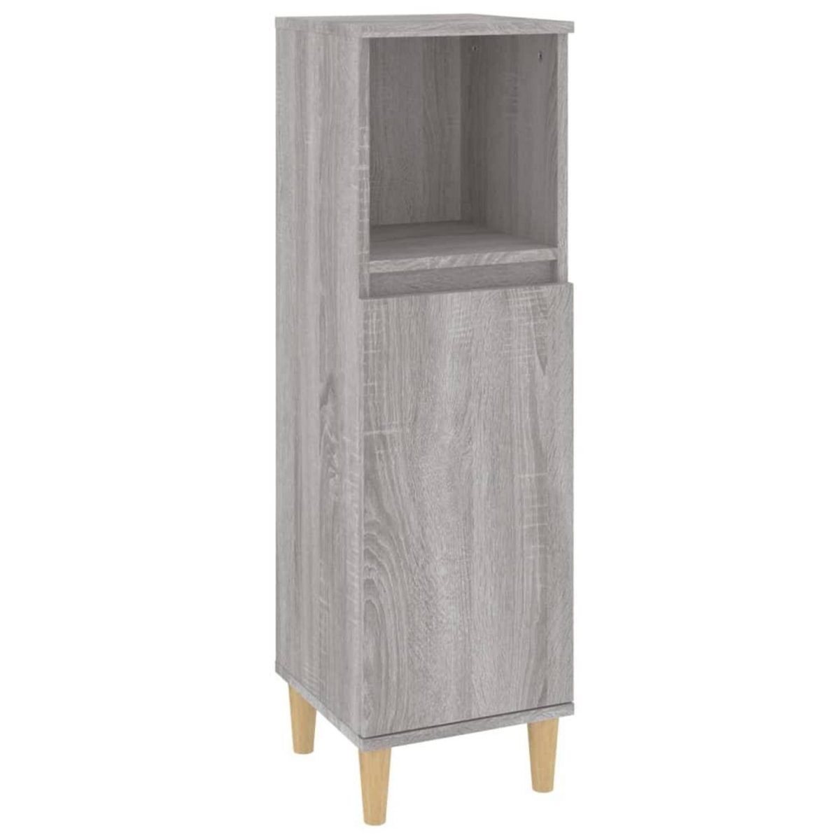 VIDAXL Armoire salle de bain sonoma gris 30x30x100 cm