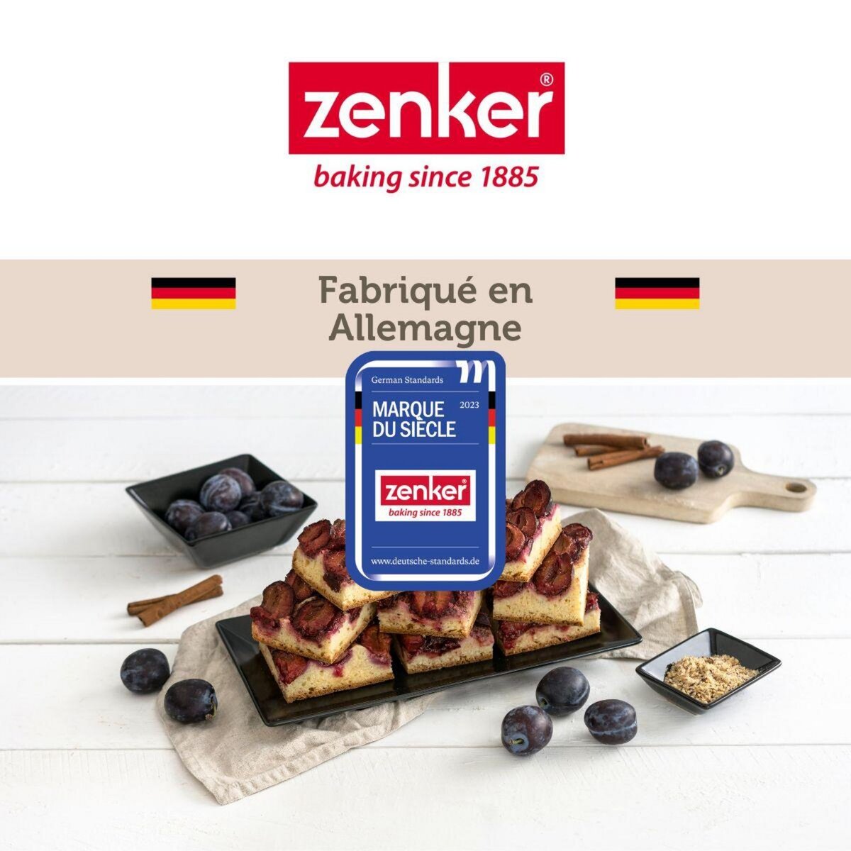 ZENKER Ensemble de 2 Plaques de four rectangulaire 42 x 29 cm Zenker Black Metallic