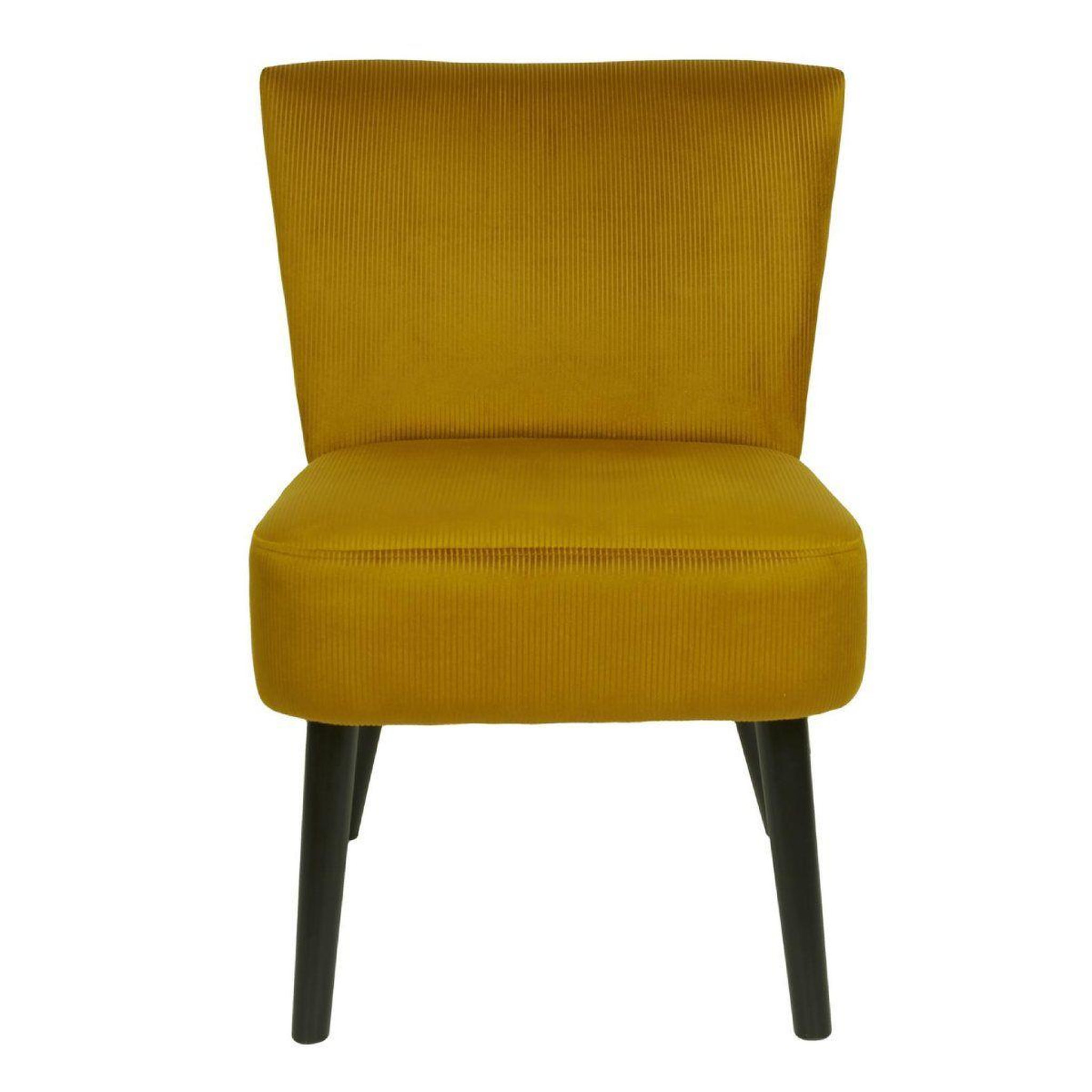 Voir la diapositive 2 : The Home Deco Factory Fauteuil crapaud  giulia  76cm jaune