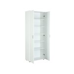 Armoire de rangement multifonctions 2 portes L70cm VISCONTI. Coloris disponibles : Bois, Blanc