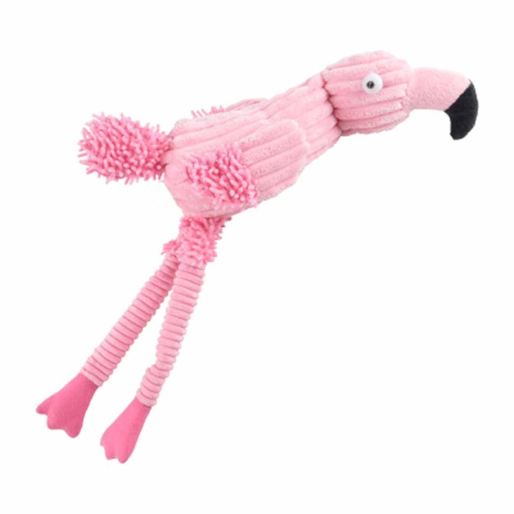 HOMEA Peluche pour chien  flamant rose  46cm rose
