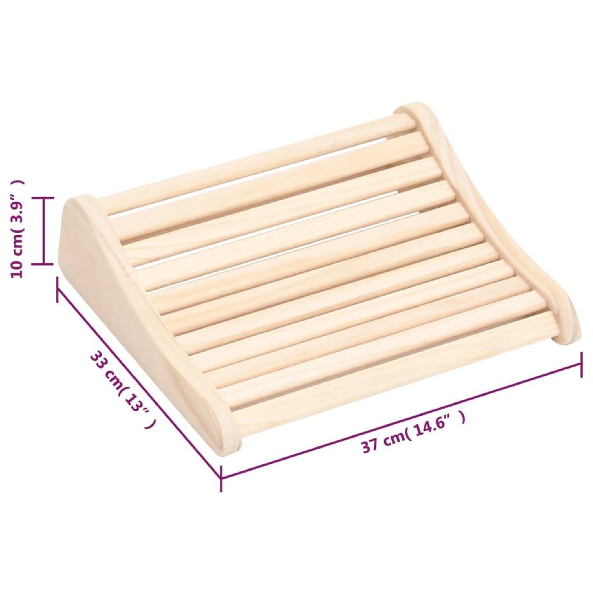 Voir la diapositive 6 : VIDAXL Appui-tete de sauna bois massif de pin