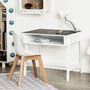 Voir la diapositive 4 : Atmosphera Kids Bureau enfant Douceur - Plateau en ardoise  - Blanc