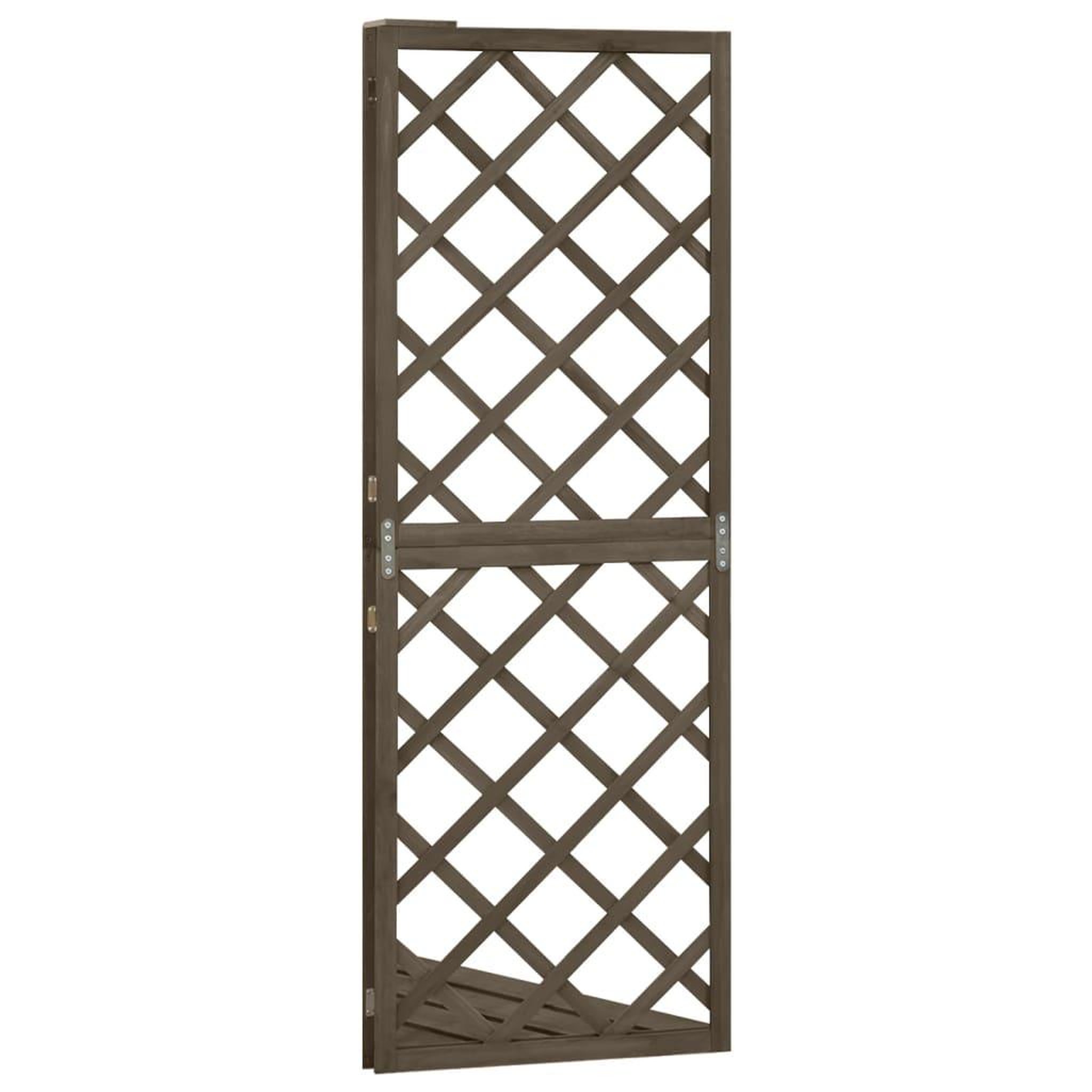 Voir la diapositive 3 : VIDAXL Treillis d'angle Gris 50x50x145 cm Bois de sapin massif