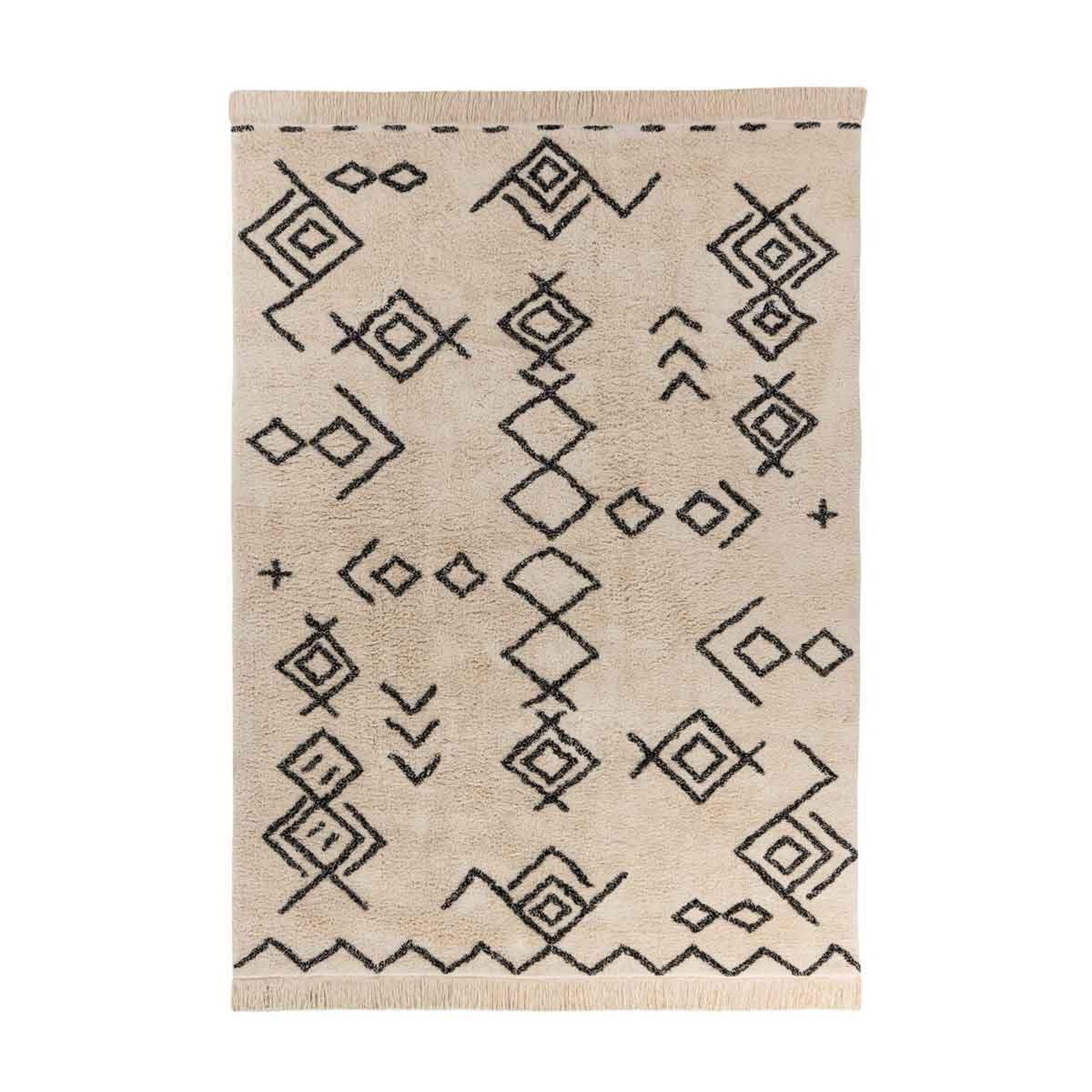 Voir la diapositive 1 : Paris Prix Tapis Tufté à la Main Ethnique  Mylen III  Beige & Noir