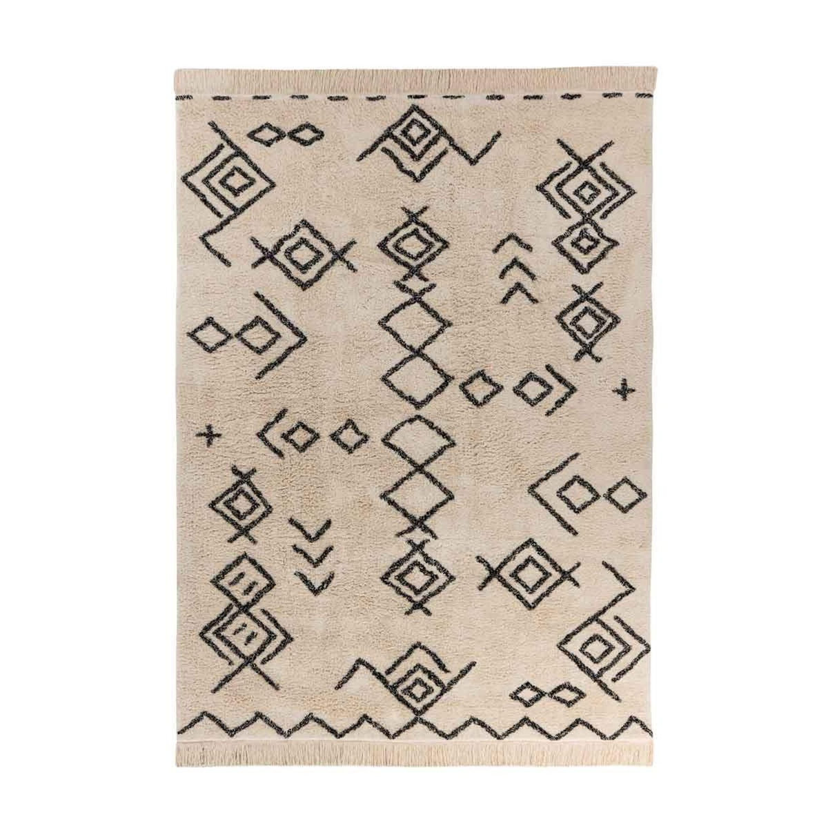 Paris Prix Tapis Tufté à la Main Ethnique  Mylen III  Beige & Noir