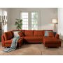 Voir la diapositive 2 : LISA DESIGN Rune - canapé panoramique avec pouf d'appoint - 7 places - style scandinave - gauche