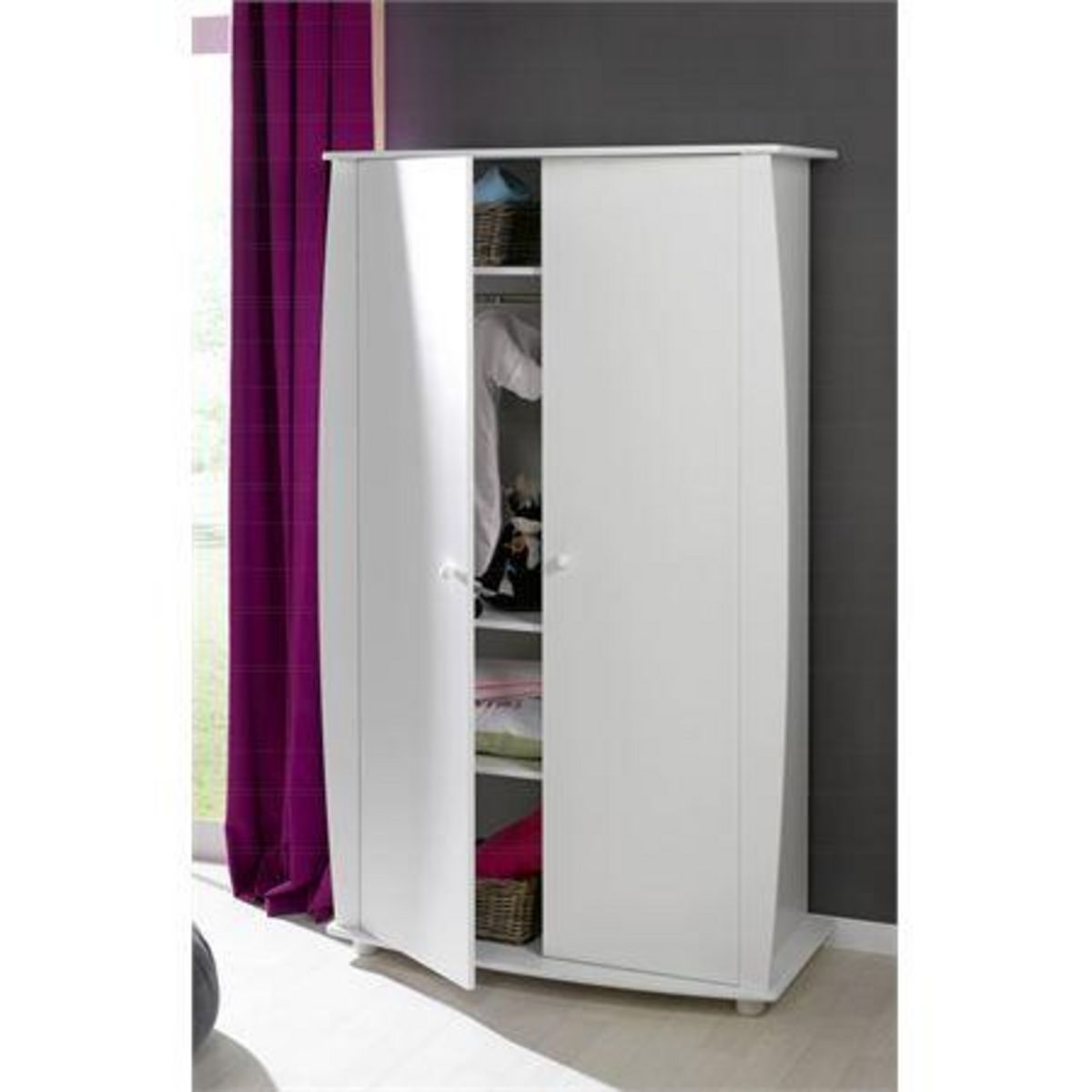 Armoire bébé WHITE 2 portes