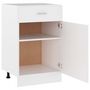 Voir la diapositive 5 : VIDAXL Armoire de plancher a tiroir Blanc 50x46x81,5cm Bois ingenierie