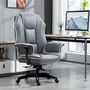 Voir la diapositive 2 : VINSETTO Fauteuil de bureau gamer ergonomique grand confort - 76L x 80l x 118-124H cm - gris