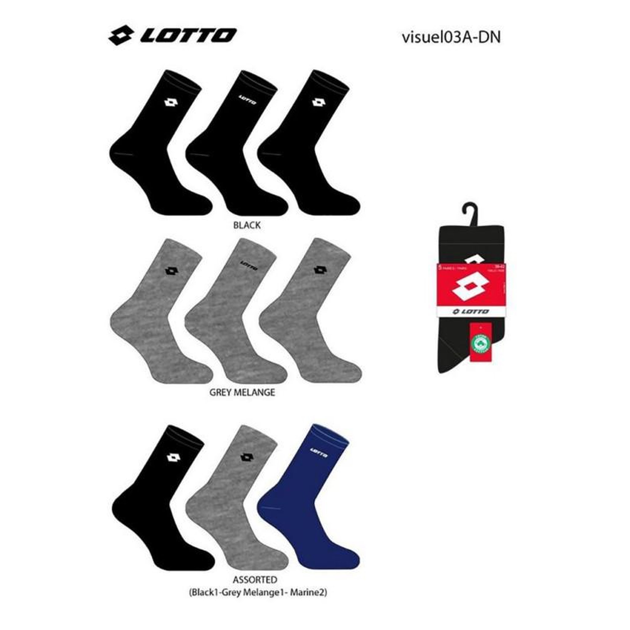 Voir la diapositive 4 : LOTTO Chaussettes Homme LOTTO
