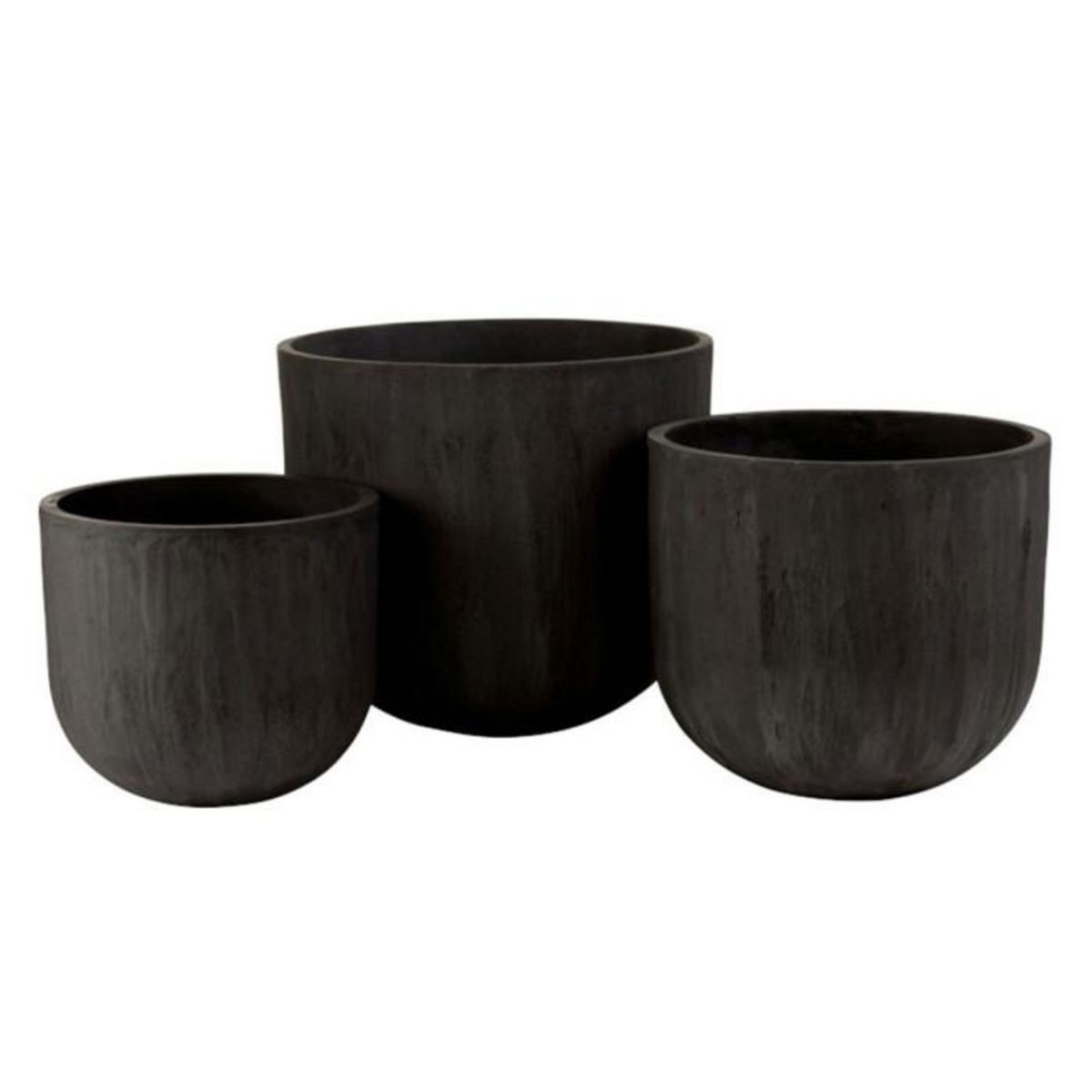 Paris Prix Lot de 3 Cache-Pots Design  Zera  51cm Noir