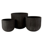 Paris Prix Lot de 3 Cache-Pots Design  Zera  51cm Noir