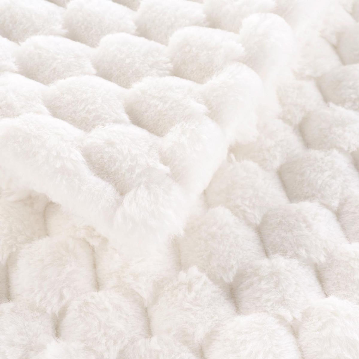 Paris Prix Plaid Imitation Fourrure Sherpa  Frosty  180x220cm Naturel
